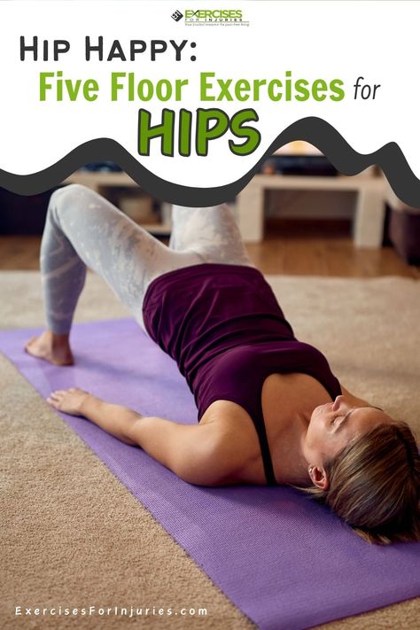 Unlock hip happiness with these floor exercises! Dive into a routine designed to boost flexibility and strength. Your journey to happy, healthy hips begins here. 🕺💖 #HipFlexibility #ExerciseForWellbeing" Exercise For Hip Strength, How To Strengthen Hips, How To Realign Hips, Exercises To Strengthen Hips, Side Hip Exercises For Women, Tight Hips Exercises, Hip Excersizes, Hip Strengthening Exercises For Women, Hip Flexor Exercises Strengthen