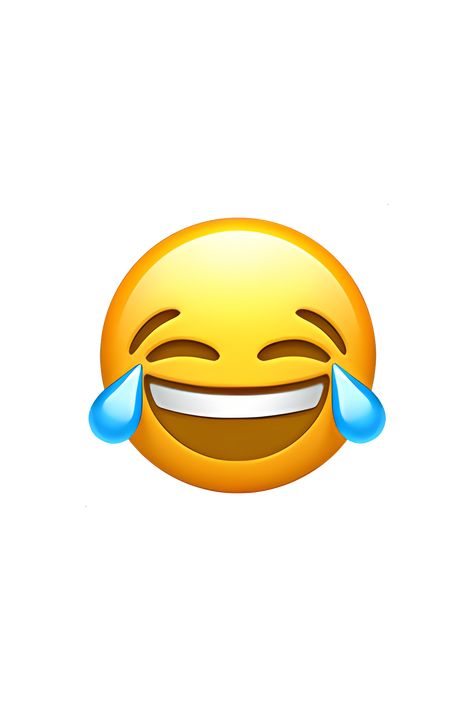 The 😂 Face With Tears of Joy emoji depicts a yellow face with closed eyes, a wide open mouth, and tears streaming down its cheeks. The mouth is curved upwards in a big grin, and the eyebrows are raised in a laughing expression. The tears are represented by two blue droplets on either side of the face. Overall, the emoji conveys a sense of uncontrollable laughter and joy. Emoji Laughing Face, Laugh Emoji Face, Cool Emoji Faces, Iphone Laughing Emoji, Funny Emoji Faces Laughing, I Phone Emojis, Laughter Emoji, Laughing Emoji Face, Iphone Emoji Png