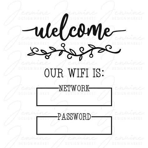 Printable WiFi Sign WiFi SVG WiFi Password Sign | Etsy Wifi Password Ideas, Camo Cookies, Guest Wifi Sign, Airbnb Cottage, Wifi Password Sign Printable, Wifi Password Printable, Airbnb Signs, Password Printable, Wifi Password Sign