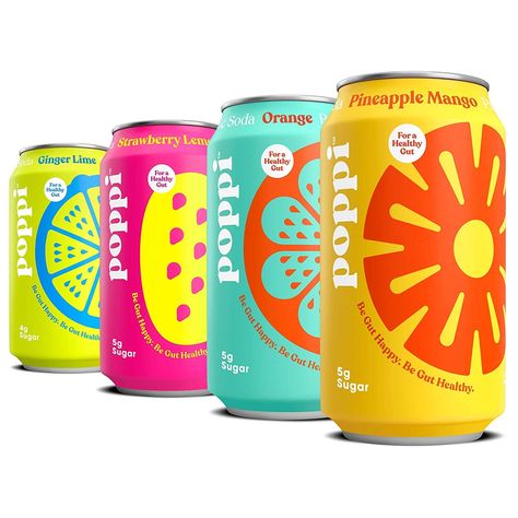 4 Modern Soda Brands to Take Your Summer Drinking to the Next Level | Epicurious Fruit Juice Packaging, Lime Lemonade, Healthy Soda, Typographie Inspiration, Seltzer Water, Juice Branding, Soda Brands, Drinks Packaging Design, Juice Packaging