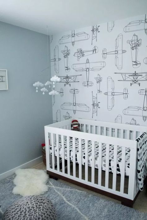 Blue Crib Bedding, Boy Nursery Design, Blue Crib, Boy Nursery Themes, Airplane Nursery, Baby Boy Room Nursery, Nursery Room Boy, Baby Must Haves, Crib Bedding Sets