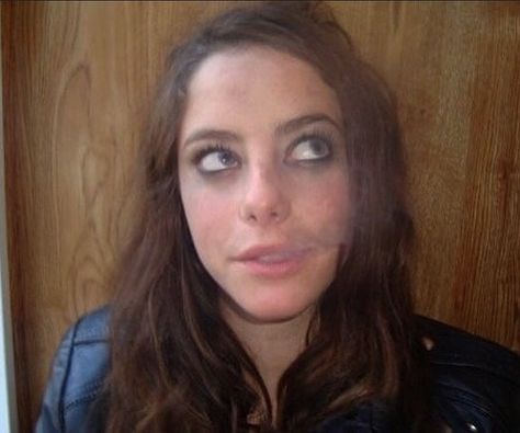 effy stonem 🌶 on Instagram: “i think we’re like fire and water 🔥💧🌈🌺🌸🌷🌹🌼🌻🌞🌟✨⚡️🪐💫🦋” Effy Stonem, A Woman, Leather Jacket, Hair, Leather, Blue, Black