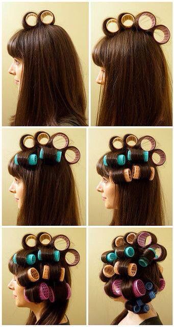 Guide to help put rollers in your hair How To Place Rollers In Hair, How To Place Hair Rollers, Faux Blowout, Hair With Rollers, Roller Tutorial, Velcro Curlers, Mk Outfits, Rollers Tutorial, Hair Rollers Tutorial