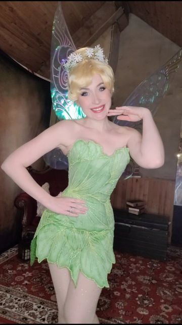 Tinker Bell Cosplay, Tinkerbell Cosplay, Tinkerbell Costume, Wings Design, Disney Cosplay, Peter Pan, Fashion Sexy, Sewing Hacks, Flapper Dress