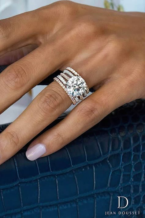 Jean Dousset, Stackable Rings Wedding, Wedding Rings Solitaire, Dream Engagement Rings, Rings Engagement, Ring Ideas, Perfect Engagement Ring, Put A Ring On It, Dream Ring