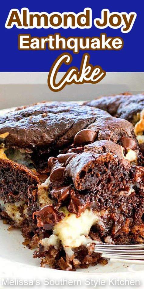 Cake Nails, Earthquake Cake Recipes, Almond Joy Cake, Earthquake Cake, Valentines Cake, Cake Mix Desserts, Almond Joy, Almond Cake, Dump Cake Recipes