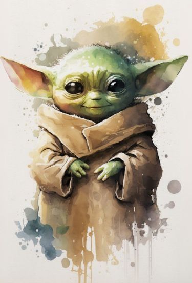 Yoda Drawing, Yoda Art, Yoda Images, Yoda Wallpaper, Star Wars Painting, Cartoon Character Tattoos, Disney Cards, Star Wars Love, Charcoal Art