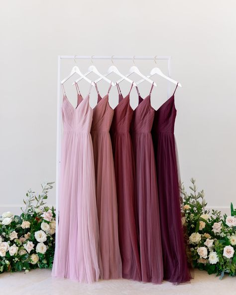 Revelry Color Gallery | Blushes and Burgundies Sorella Vita Rustic Rose, Bridesmaid Dress Color Schemes, Mauve Bridesmaid, Mauve Bridesmaid Dress, Cinnamon Rose, Mauve Wedding, Blush Bridesmaids, Pink Desert, Bridesmaid Colors