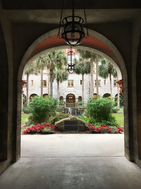 St Augustine Florida Aesthetic, Spark Aesthetic, Augustine Aesthetic, Lightner Museum, Orlando Trip, Florida Pictures, Garden Coffee, St Augustine Fl, Hotel Building