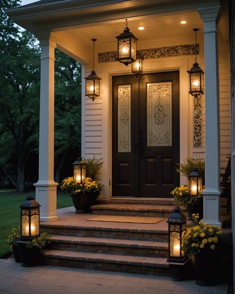 Victorian Porch Ideas, Cozy Front Porch Ideas, Wes Anderson Movie, Deck Railing Ideas, Outdoors Ideas, Victorian Porch, Ohio House, House Flip, Porch Life