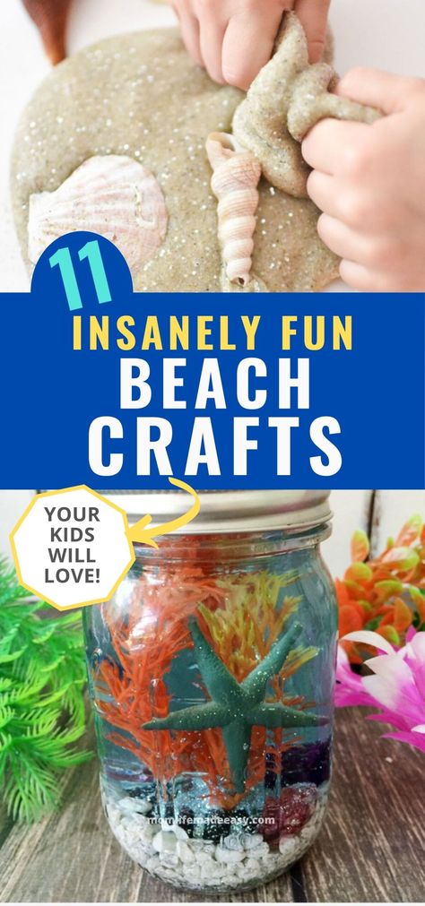 Whether it’s for gifts, for a beach themed unit, or just for FUN, these easy beach DIY crafts for Kids to Make are cute, quick, and cheap! This list of DIY craft ideas includes beach crafts for kids, for toddlers, for preschoolers, for kids at school or home and many of them you can do with paper and other basic supplies. #activitiesforkids #earlylearning #forkids Beach Crafts For Kids, Curriculum Night, Beach Crafts Diy, Beach Themed Crafts, Boat Crafts, Beach Week, Crafts For Toddlers, Sand Crafts, Vbs Crafts