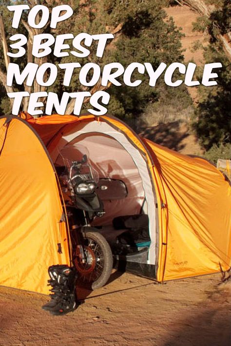 Motorcycle Tent, Motorcycle Campers, Motorcycle Trip, Motorcycle Camping Gear, Trailer Tent, Moto Car, Best Tents For Camping, Dual Sport Motorcycle, Bike Camping