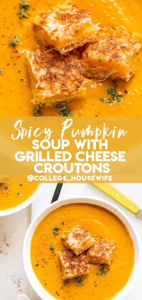 Healthy Autumn Lunch Ideas, Soup For Fever, Thanksgiving Soups Recipes, Vegetarian Fall Soup Recipes, Grilled Cheese And Soup Ideas, Thanksgiving Soup Ideas, Halloween Soup Recipes, Soup Recipes Pumpkin, Fall Munchies