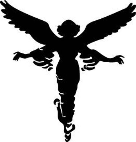 Guardian Angel Decal Angel Silhouette, Christian Decals, Angel Vector, Free Angel, Silhouette Tattoos, Angel Images, Silhouette Images, Silhouette Stencil, Angel Tattoo