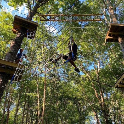 The Richmond Experience on Instagram: “OUTDOOR ADVENTURE IDEA 🧗Did you know you can fly across the tree tops on any of the 4 different ropes courses, 36 obstacles, and 10…” High Ropes Course Adventure, High Ropes Course Aesthetic, Obstacle Course Aesthetic, Ropes Course Aesthetic, Tree Obstacle Course, Low Ropes Course, Tree Rope, High Ropes Course, Ropes Course