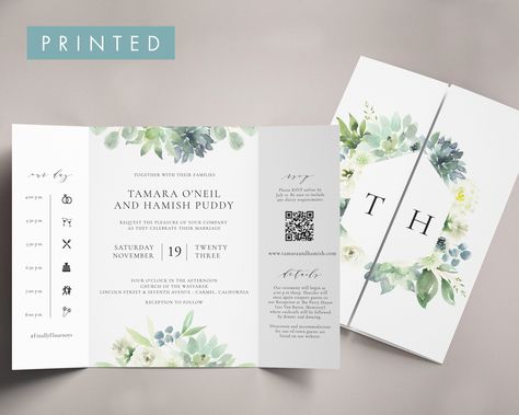 Gate Fold Invitation, Three Fold Wedding Invitations, Wedding Invitation Gatefold, Folding Wedding Invitations, Gate Fold Wedding Invitations, Wedding Invitation Folding, Trifold Wedding Invitations, All In One Wedding Invitations, Gatefold Wedding Invitations