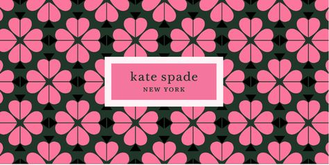 Kate Spade Prints, Kate Spade Packaging, Spade Aesthetic, Kate Spade Aesthetic, Bubble Letter Fonts, Font Bubble, Kate Spade Designer, New York Wallpaper, New York Logo