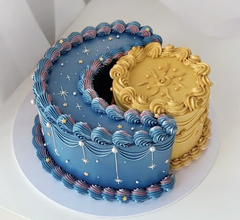 Starry Cake, Sun Cake, Bolo Vintage, Lollipop Cake, Cake Blog, Cake Supplies, Pretty Dessert, Creative Birthday Cakes, Creative Birthday