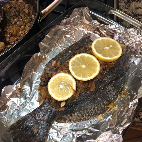 DJ’s Boudain Stuffed Whole Flounder Stuffed Whole Flounder Recipes, Whole Flounder Recipes, Stuffed Flounder With Crabmeat, Grilled Flounder, Stuff Flounder Recipes, Stuffed Flounder, Flounder Recipes, Parmesan Recipes, Stuffing Recipes