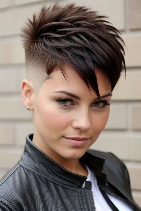 26+ Short Hairstyles for Black Women 12 Shaved Hairstyles, Short Hairstyles For Black Women, Shaved Hair Cuts, Short Spiked Hair, Short Shaved Hairstyles, Funky Short Hair, Short Hair Images, Short Hair Pixie Cuts, Spiked Hair