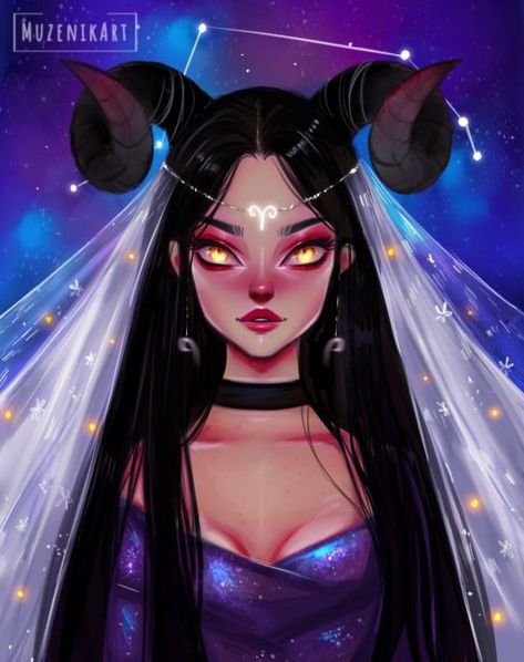 Arte Aries, Aries Aesthetic, Aries Art, Zodiac Characters, Anime Zodiac, Astrology Art, Goddess Art, Zodiac Art, Aries Zodiac