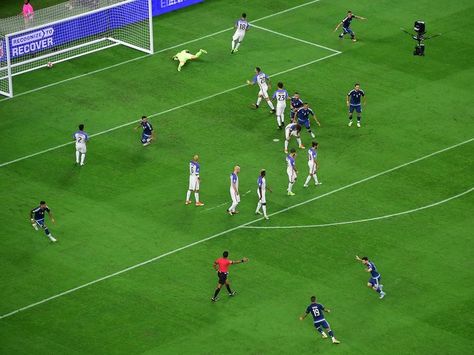 Argentina's Lionel Messi (bottom right) celebrates after scoring on a free kick against Team USA on Tuesday during their Copa America Centenario semifinal football match in Houston. About Leo, Free Kick, Best Fan, Football Pictures, Leo Messi, Football Match, Team Usa, Soccer Team, Lionel Messi