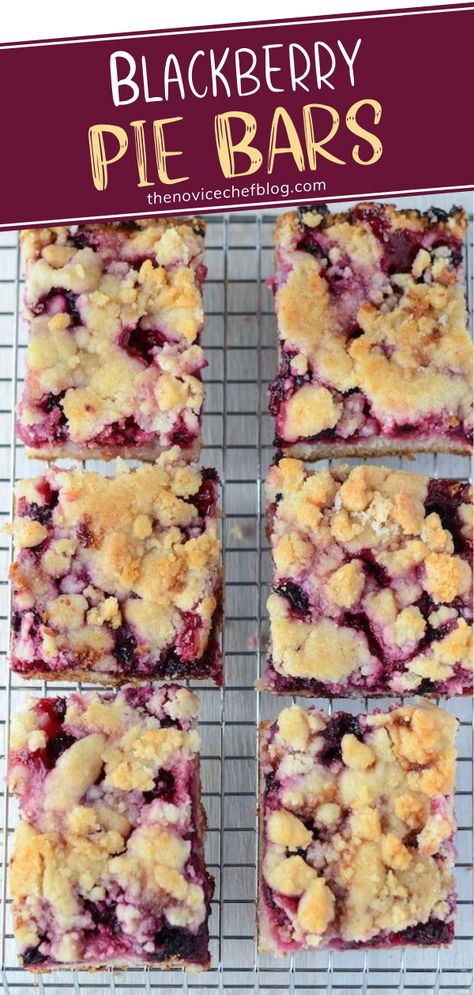 Blackberry Recipes Easy, Blackberry Dessert Recipes, Blackberry Pie Bars, Easy Bars, Blackberry Dessert, Impressive Dessert, Thanksgiving Potluck, Baking Treats, Pie Bar Recipes