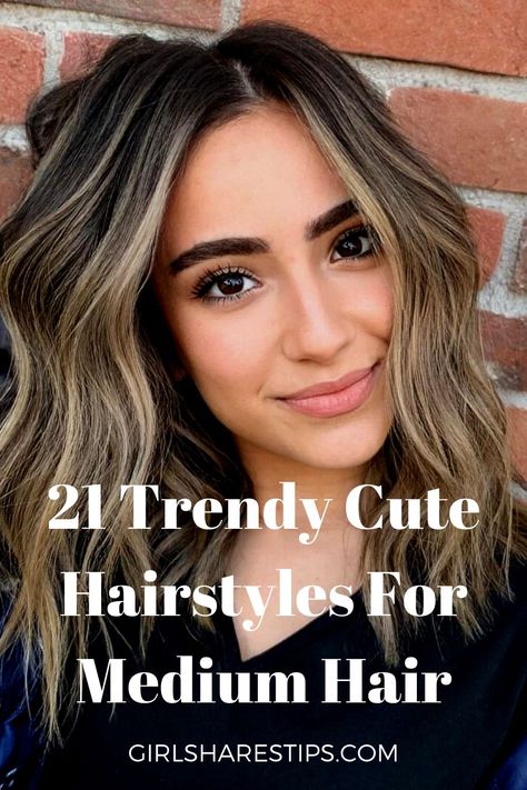 Cute And Easy Hair Styles For Medium Length Hair, Hair Cut Ideas For Girls Teens Medium, Teen Haircuts For Girls Medium, Teen Girl Haircuts Medium, Easy Everyday Hairstyles For Medium Hair, Trendy Teen Haircuts, Hairstyles For School Natural, Cute Hair Styles Easy, Cute Haircuts For Teens