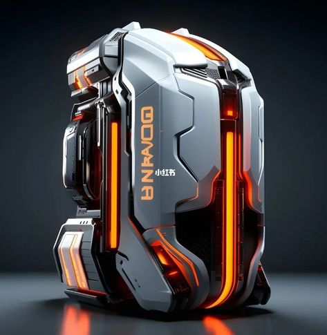 Cyberpunk Product Design, Future Innovation, 3d Product Design, Orange Lamp, Blender Animation, 3d Product Animation, Custom Computer, Product Animation, Cool New Gadgets