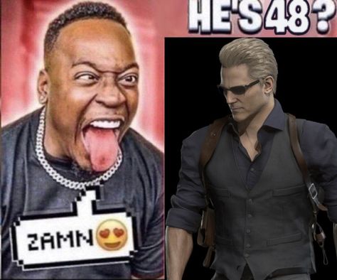 Wesker And Chris Matching Pfp, Wesker And Friends, Albert Wesker Pfp, Wesker X Leon, Albert Wesker Fanart, Albert Wesker Icons, Wesker Resident Evil, Trust People, Resident Evil Funny