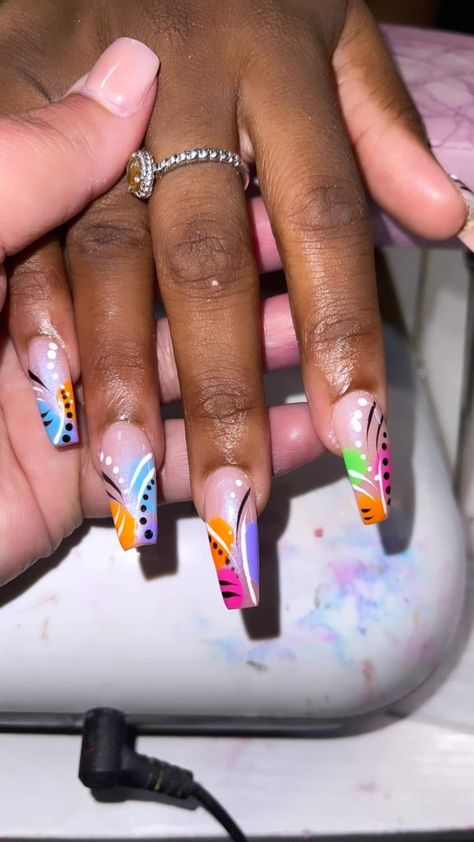 90s Nail Inspiration, 90’s Nail Designs, 90s Nails Trends, Old School Nail Designs, 90s Nails Acrylic, 90s Nail Designs, 90s Nail Art, 90s Nails, Nails Collection