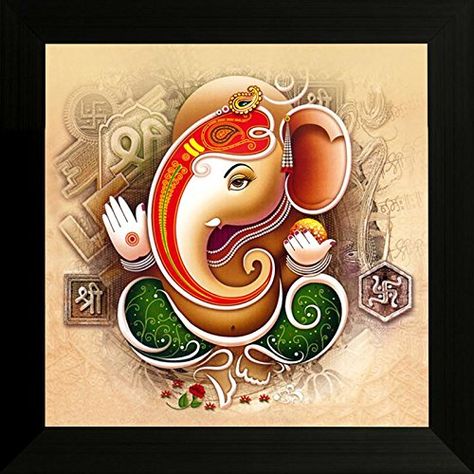 Markers Drawing, Sunset Canvas Painting, Ganesha Drawing, Ganesh Lord, Ganesh Art Paintings, Ganesh Wallpaper, Indian God, Art Markers, Ganesh Art