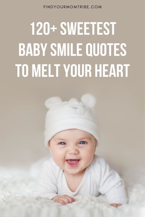 Over a hundred of the most heart-warming baby smile quotes to describe the wondrous smile of your baby boy or little girl. #babysmilequotes #cutebabyquotes #bestbebysmilequotes #bestbabyquotes #babysmilecaptions #babycaptions #babysayings #qoutesaboutsmile #babygirlquotes #babyboyquotes #smilecaption #cutesmilequotes #babysmiling #findyourmomtribe Kids Smile Quotes Happy, Quotes About My Babyboy, Baby Smile Quotes Instagram, Kids Smile Quotes, Caption For Baby Boy Picture, Baby Boy Captions Instagram, Baby Captions Instagram, Quotes For Baby Boy, Baby Quotes Girl