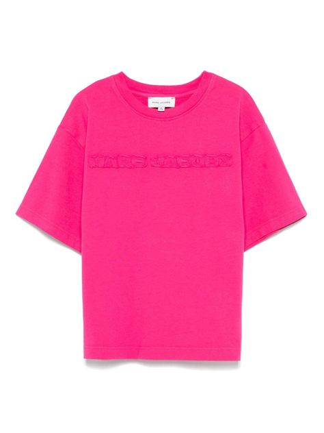 raspberry pink organic cotton lightweight jersey logo patch to the front crew neck short sleeves straight hem This item is made from at least 50% organic materials. Learn more about what makes a product Conscious on our Conscious Criteria page Pink Graphic Tee, Fire Shoes, Cute Online Clothing Stores, Makeup Things, Girly Tingz, Cute Clothing Stores, Dress With Jean Jacket, Teen Boy Outfits, Clothing Pieces