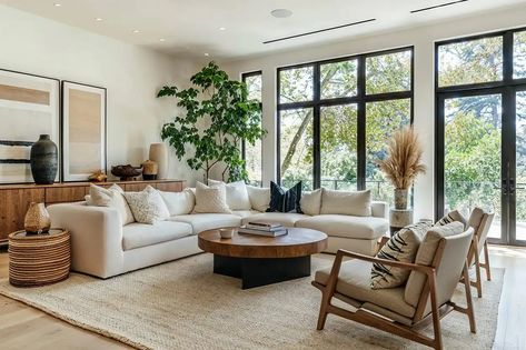 Organic Living Room, Mediterranean Interior Design, Japandi Living Room, 2025 Trends, Interior Design Help, Summer Living Room, Japandi Living, Living Area Design, Dream Interior