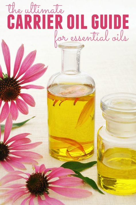 If you're new to essential oils, you may wonder what "carrier oil" means. We'll talk about what carrier oils are, how to use them and the best ones. Diluting Essential Oils, Essential Oils For Colds, Essential Oils Guide, Oil Warmer, Carrier Oil, Oil Treatments, Hot Oil, Natural Diy, Oil Uses