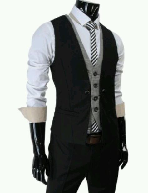 Business Suit Vest, Gentleman Mode, Mens Waistcoat, Slim Vest, Layered Style, Waist Coat, Vest And Tie, Coat Men, Sharp Dressed Man