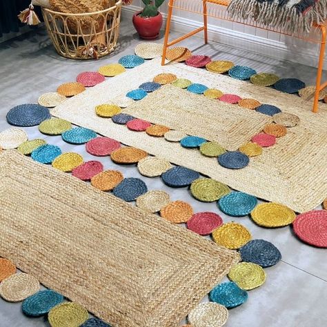 Round Rug Living Room, Round Jute Rug, Jute Rug Living Room, Jute Round Rug, Jute Carpet, Rugs Living Room, Natural Jute Rug, Cheap Carpet Runners, Rope Crafts Diy