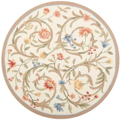 Chelsea Ivory 8 ft. x 8 ft. Round Area Rug Store Renovation, Hand Hooked Wool Rug, Hand Hooked Rugs, Solid Area Rugs, Hooked Wool, Round Area Rugs, Outlet Store, Round Rug, Ivory Rug