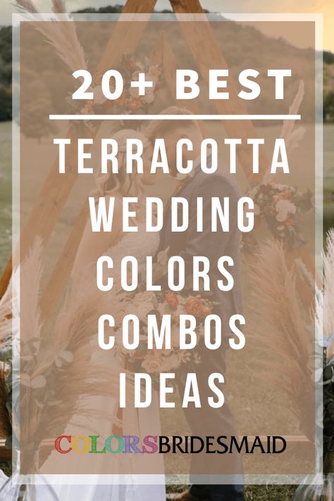 Top 40+ Wedding Colors for All Seasons and Colors - ColorsBridesmaid Sage Green And Terracotta Wedding Bridesmaids, Spring Terracotta Wedding, Terracotta Summer Wedding, Blush And Terracotta Wedding, Sage And Terracotta Wedding, Centerpieces Terracotta, Terracotta And Green Wedding, Terracotta And Gold Wedding, Sage Green And Terracotta Wedding