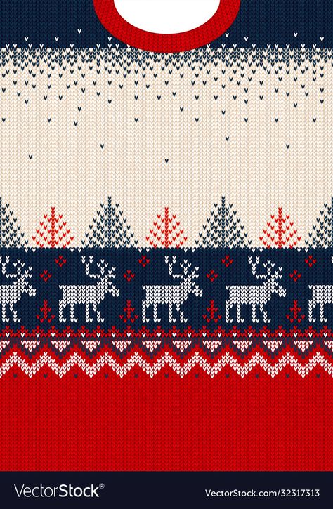 Christmas Pattern Illustration, Sweater Illustration, Scandinavian Ornaments, Christmas Sweater Pattern, Candy Cane Cutie, Crochet Sweater Design, Card Frame, Christmas Vector, Christmas Illustrations