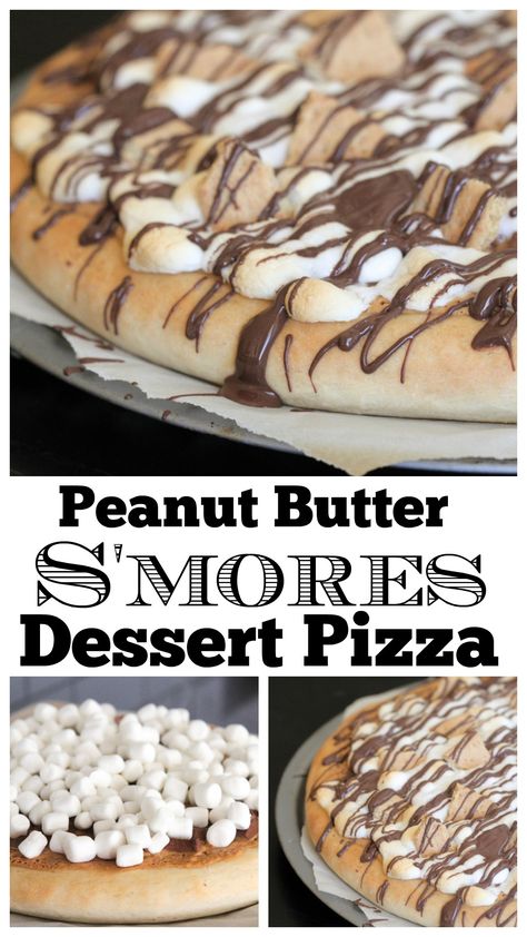 Peanut Butter Smores, Dessert Pizza Recipes, Pizza Oven Recipes, Sweet Pizza, Smores Dessert, Pizza Fatta In Casa, The Best Dessert, Dessert Pizza, S'mores