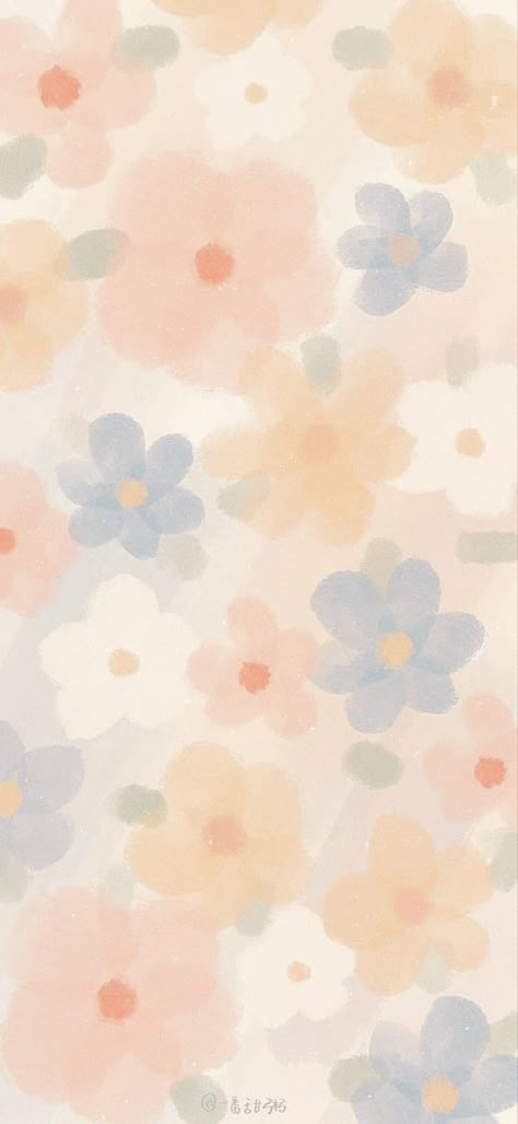 Subtle Flower Wallpaper, Cute Wallpapers Floral, Pastel Flowers Background, Non Directional Wallpaper, Hydrangea Phone Wallpaper, Cute Phone Backgrounds Simple, Summer Simple Wallpaper, Light Colored Wallpaper, Ipad Wallpaper Flowers