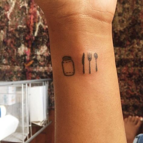 MERRIN on Instagram: "LITTLE KNIFE / FORK / SPOON for Darrian🍴" Knife And Fork Tattoo, Spoon And Fork Tattoo, Fork Tattoo, Spoon Tattoo, Knife Tattoo, Knife And Fork, Fish Tattoos, Jesus Fish Tattoo, Tatting