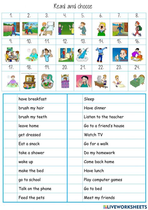 Preschool Daily Routine, School Daily Routine, Daily Routine Flashcards, Daily Routine For Kids, Flashcards Free Printable, Daily Routine Worksheet, Flashcards For Kindergarten, English Vocabulary List, Daily Routine Activities