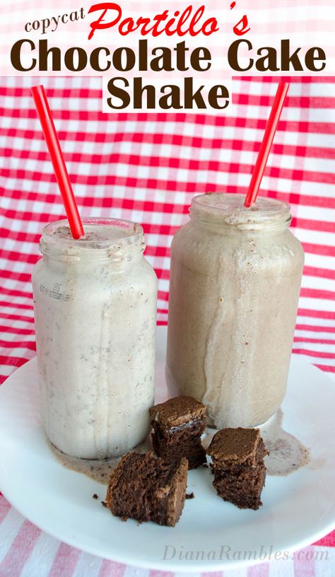 Copycat Portillo's Chocolate Cake Shake Portillos Chocolate Cake Shake, Cake Shake Recipe, Portillos Chocolate Cake, Chocolate Cake Shake, Cake Shake, Cupcake Recipes Chocolate, Chocolate Shake, Chocolate Milkshake, Dessert Cake Recipes