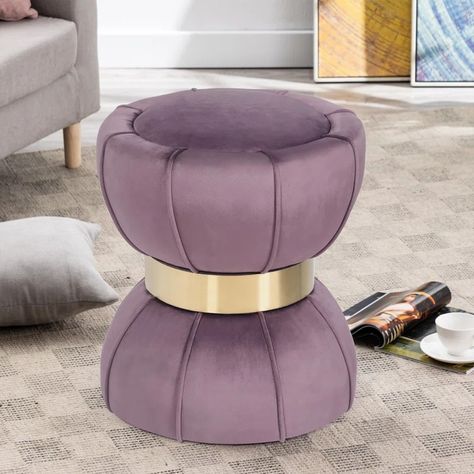 Leather pouf