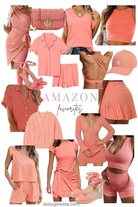 Coral Pink Amazon Fashion Finds - Peachy Women's Clothes