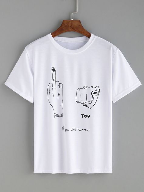 De bajo del buzo Ti Shirt, Hand Gesture, Shirt Business, Tee Shirt Designs, White Hand, White Summer, Crop Shirt, Direct To Garment Printer, White Shop