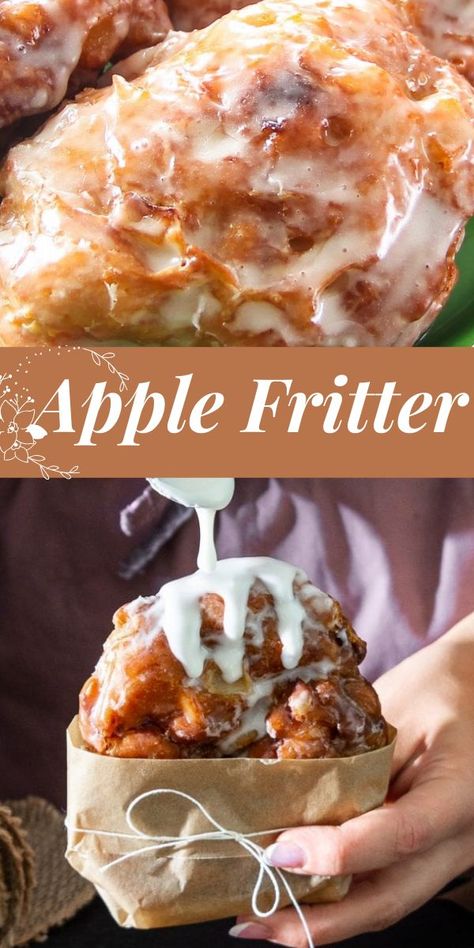 Oven Baked Apple, Baked Apple Fritters, Fried Snacks, Apple Fritter, Fried Apples, Dessert Easy, Sugar Glaze, Fritter Recipes, Baked Apple